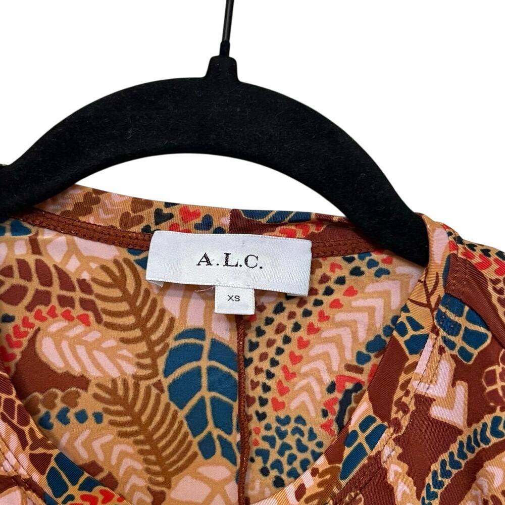 A.L.C Ginger Combo Paisley Maryn Mini Dress Size XS - Picture 4 of 8